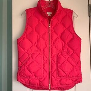 J. Crew Coral Down Puffer Vest